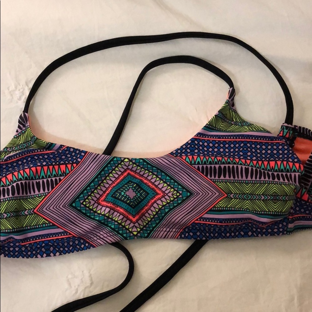 Aztec print bikini top
